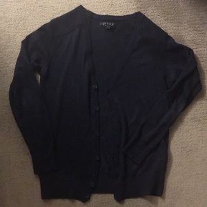 21men Navy Cardigan Sweater